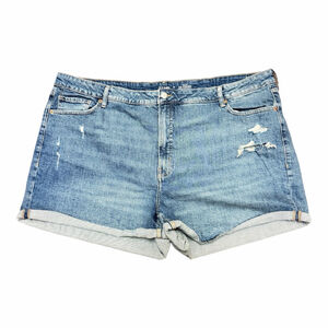 Old Navy Women's O.G. Straight High-Rise Distressed Denim Shorts 28W - ON04
